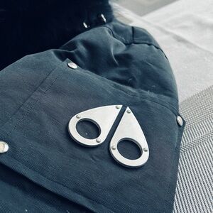 Moose Knuckles 3Q Black Jacket Black Fur European Size XXL fit like L